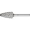Pferd Carbide Bur - Tree Shape, STEEL Cut - 5/8" x 1" x 1/4" Shank - SF-6 24748 - alternate 1